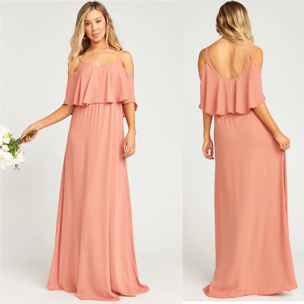 SOLD NWOT Show Me Your MuMu Caitlin Ruffle Maxi Pink